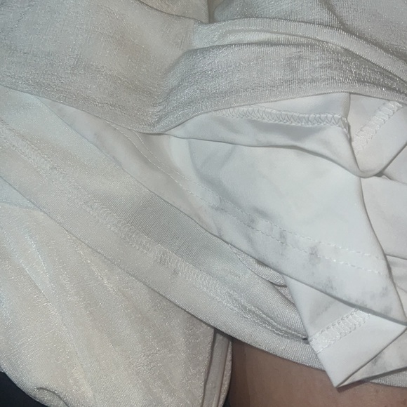 MISHA Saira Slinky Asymmetrical Drape Midi Dress in White NWOT - Picture 8 of 9